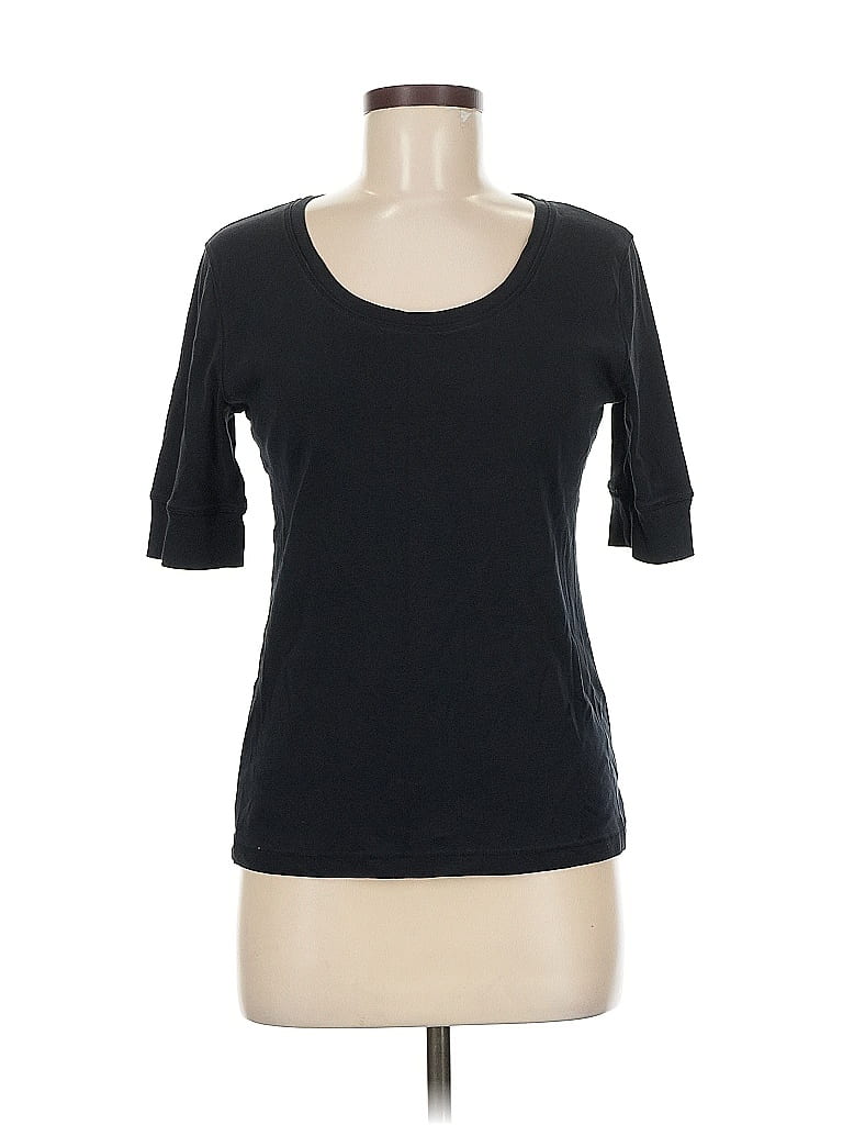 Pre-owned Jones New York Sport 3/4 Sleeve T-shirt In Black