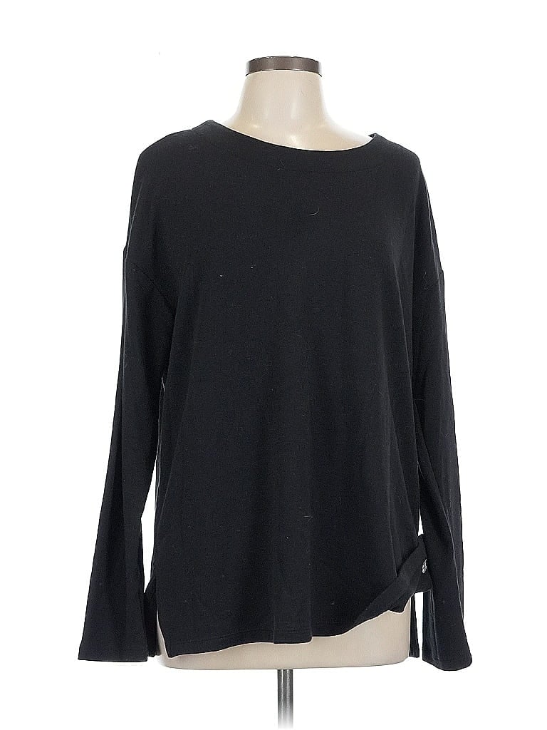 Pre-owned Banana Republic Long Sleeve T-shirt In Black