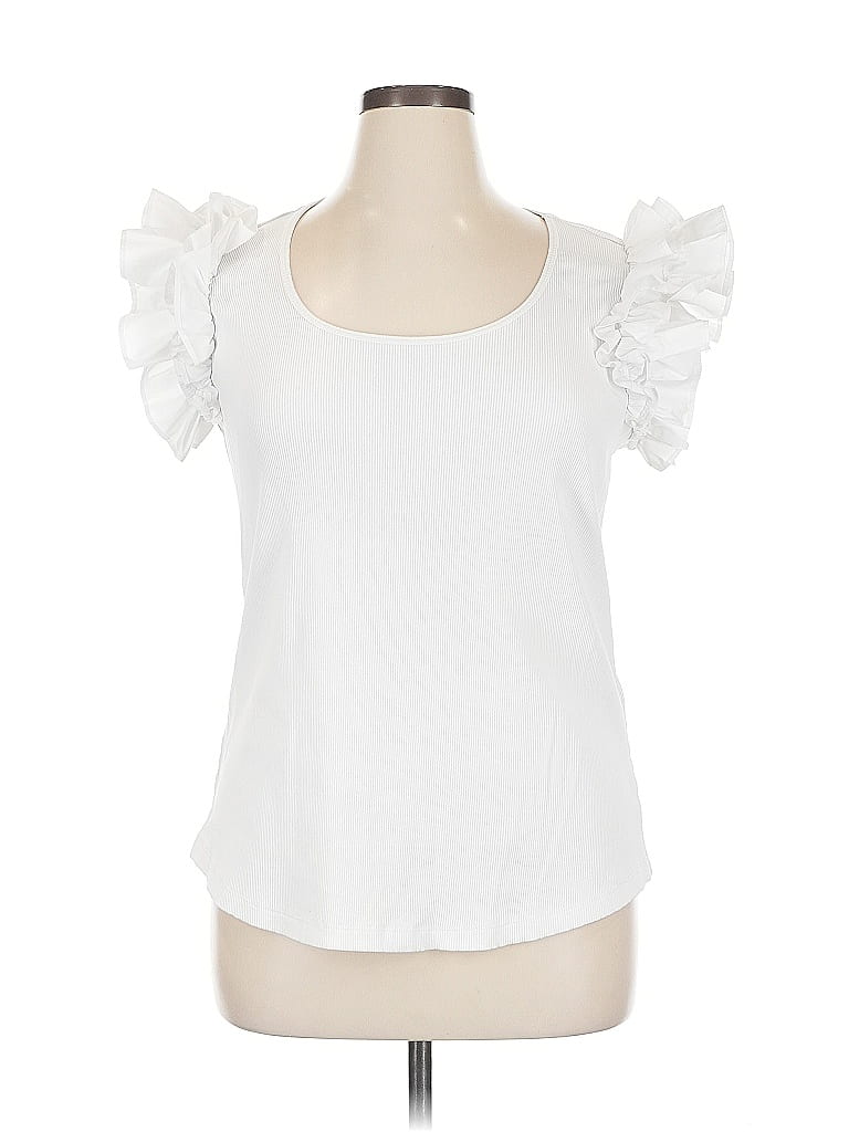 Pre-owned Chico's Sleeveless T-shirt In White