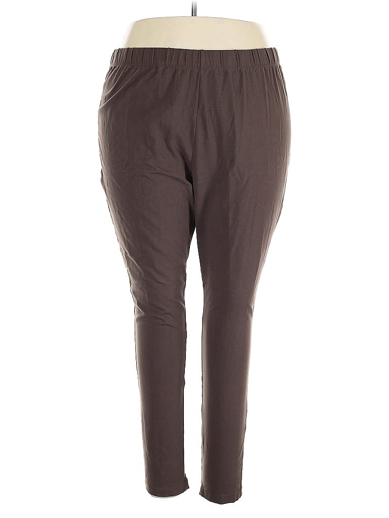 Roaman's Solid Brown Casual Pants Size 30 - 32 - photo 1
