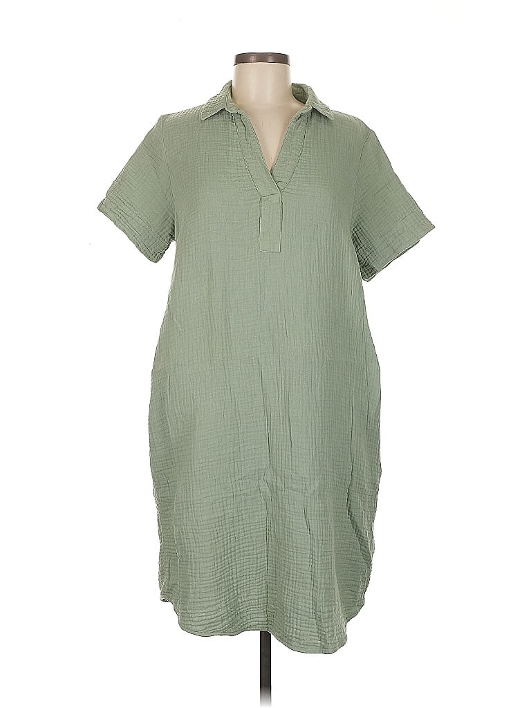 Pre-owned Three Dots Kimono In Green