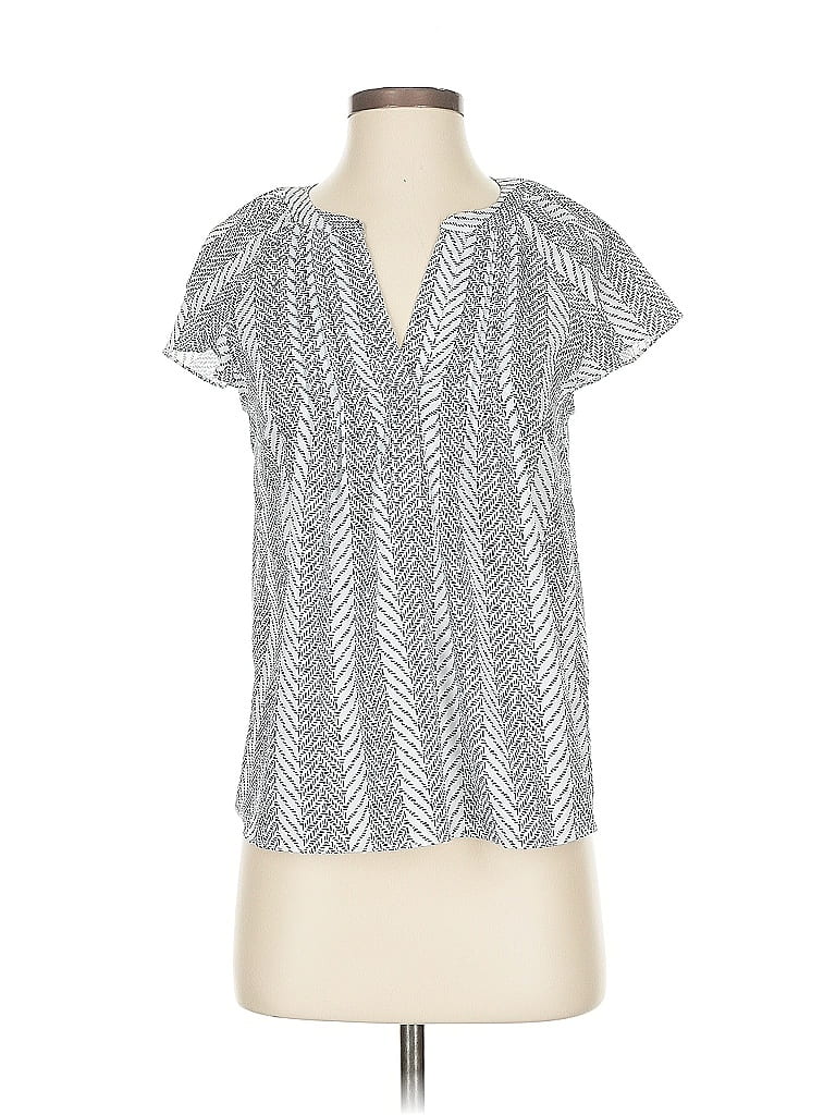 Pre-owned Assorted Brands Short Sleeve Blouse In Silver