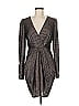 ML Monique Lhuillier Metallic Gray Cocktail Dress Size 8 - photo 1