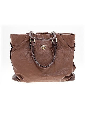 MCM Calfskin Shopper Tote (view 1)