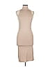 Central Park West Solid Tan Cocktail Dress Size L - photo 1