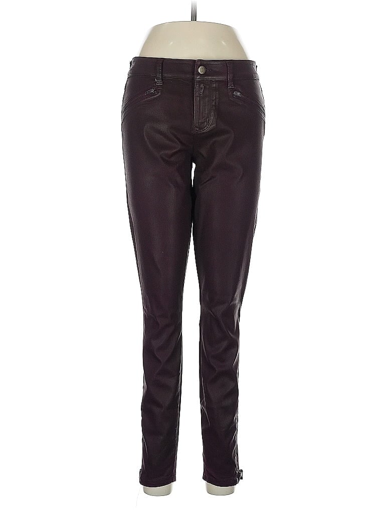 Pre-owned Level 99 Casual Pants In Burgundy