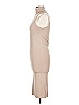 Central Park West Solid Tan Cocktail Dress Size L - photo 5