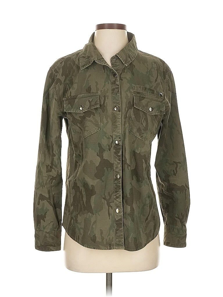 Pre-owned Rails Long Sleeve Button Down Shirt In Green