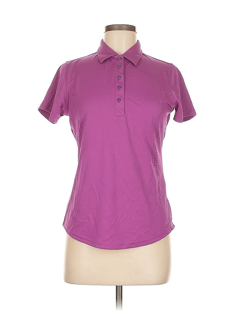 SUNICE Pre-owned Short Sleeve Polo Shirt In Purple