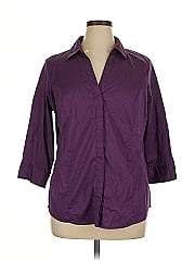 Riders By Lee 3/4 Sleeve Button Down Shirt