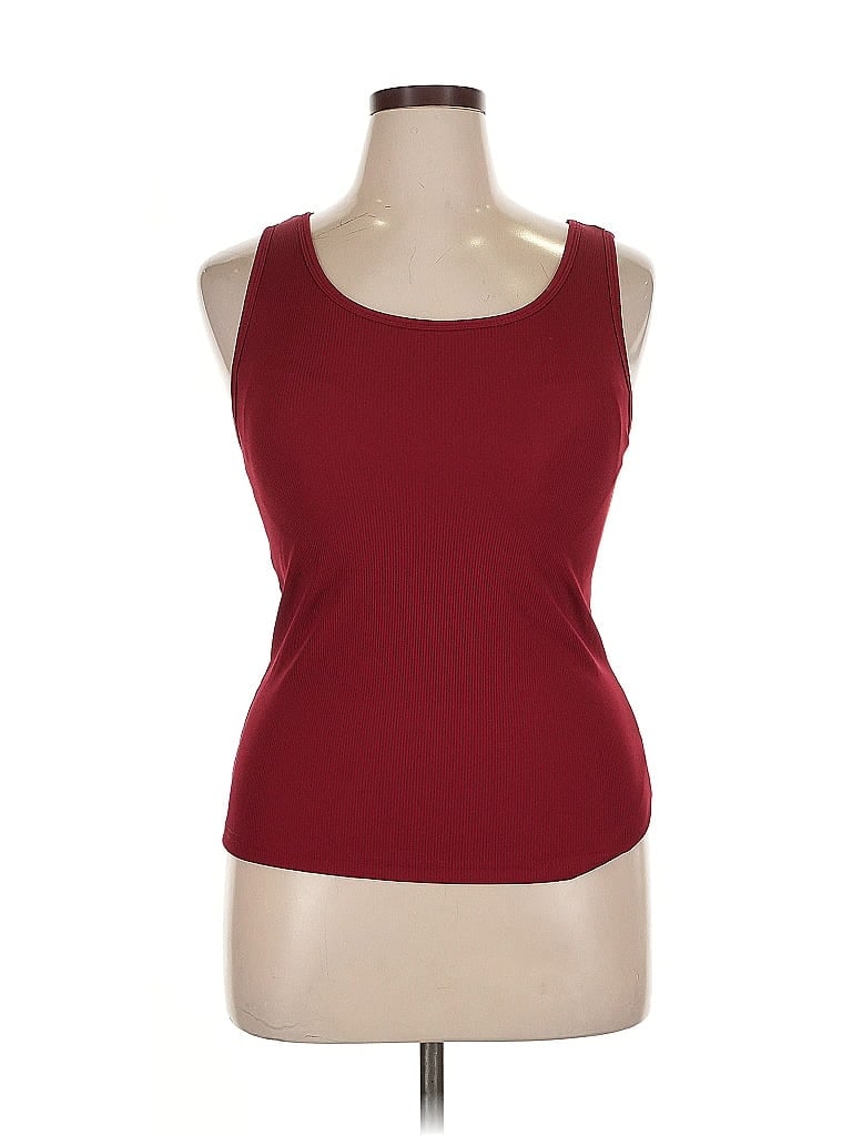 Pre-owned Unbranded Tank Top Burgundy Strapless Neckline Tops