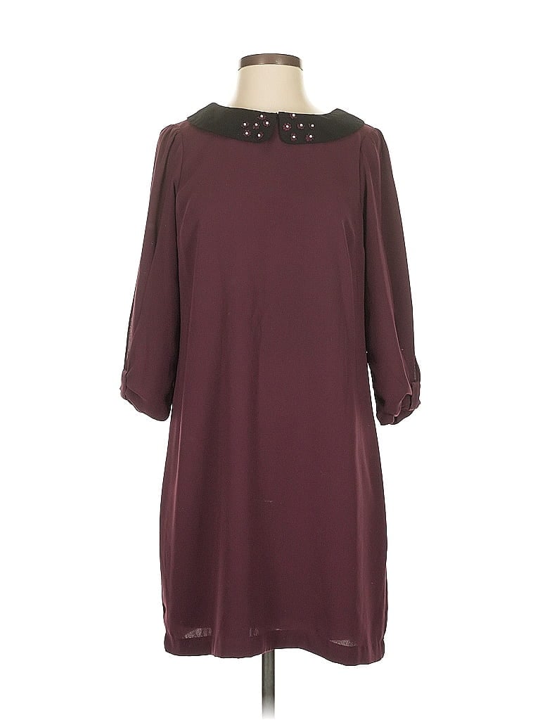 Pre-owned Lc Lauren Conrad Casual Dress In Burgundy