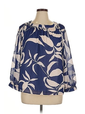 Violets & Roses 3/4 Sleeve Blouse (view 1)