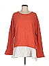 Eri + Ali 100% Cotton Orange Long Sleeve Top Size M - photo 1