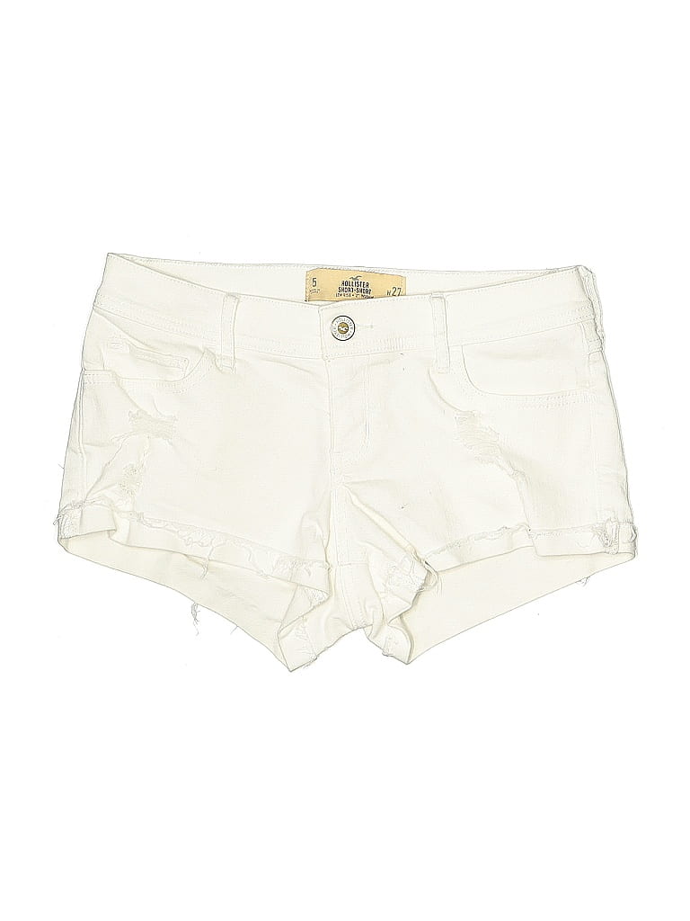 Pre-owned Hollister Khaki Shorts In White