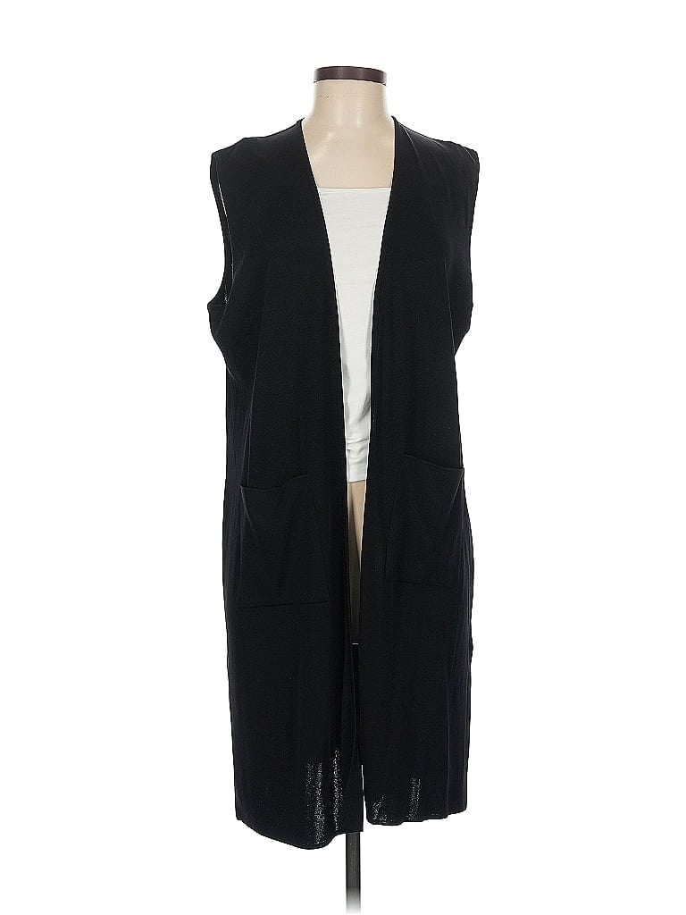 Pre-owned Misook Sweater Vest In Black