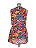 Darian 100% Polyester Graphic Purple Orange Cocktail Dress Size 16 - photo 2
