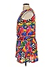 Darian 100% Polyester Graphic Purple Orange Cocktail Dress Size 16 - photo 4