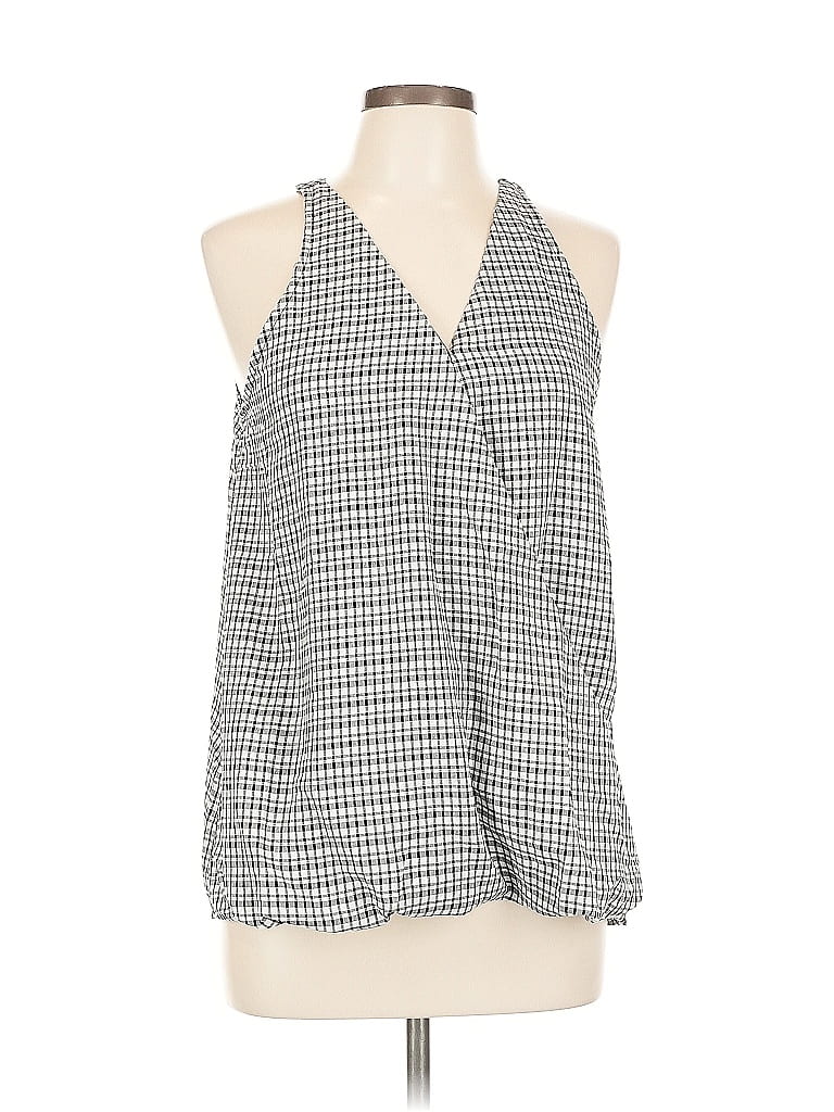 Pre-owned Doe & Rae Sleeveless Blouse In Gray