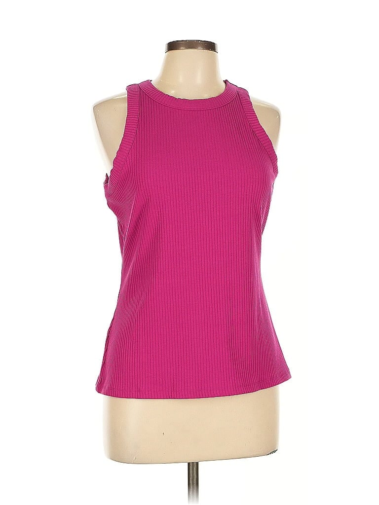 Click to view more detailed imagery on our partner's website Pre-owned Inc International Concepts Sleeveless Top Pink Halter Neckline Tops