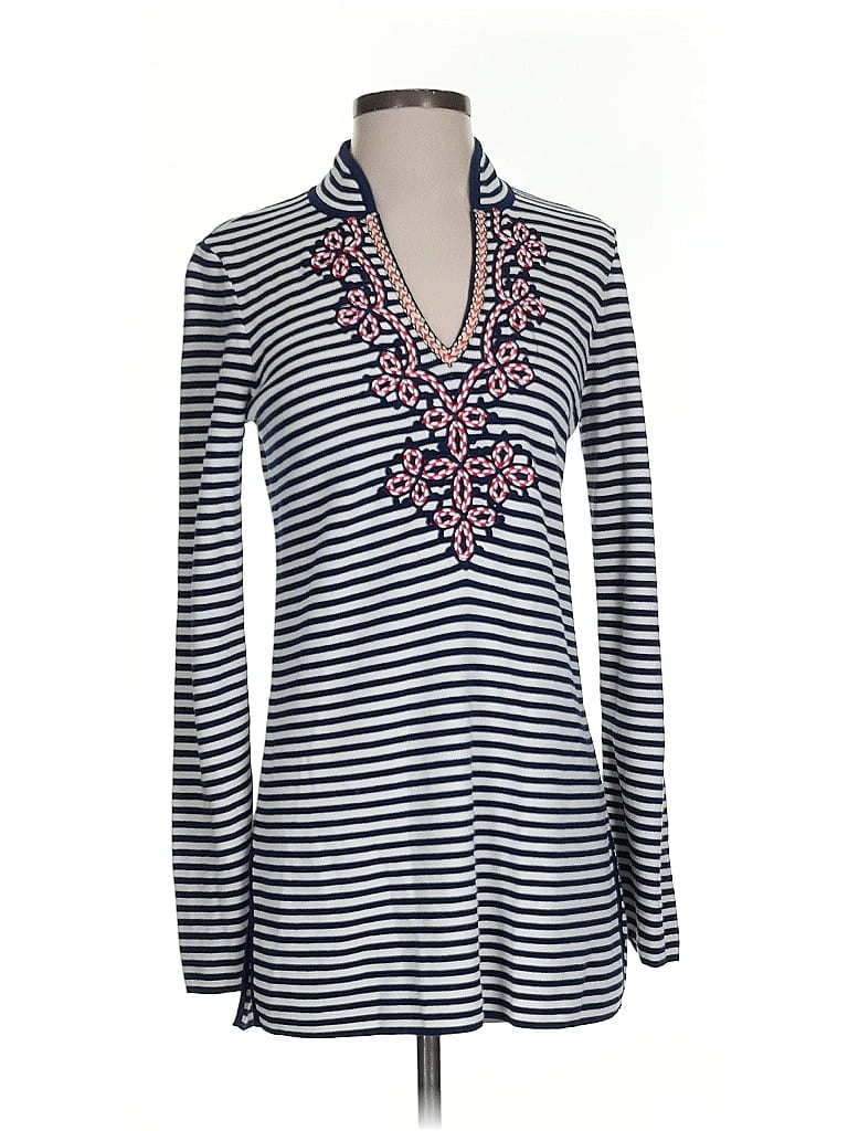 Pre-owned Tory Burch Pullover Sweater In Blue