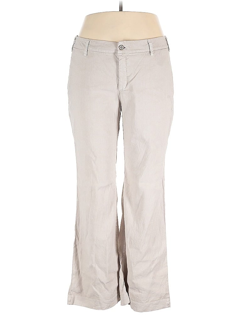 Pre-owned Nydj Linen Pants In Gray