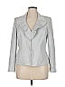 Le Suit 100% Polyester Silver Blazer Size 14 - photo 1