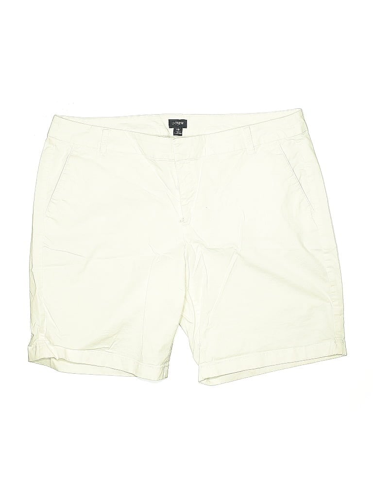 Pre-owned J.crew Factory Store Khaki Shorts In White