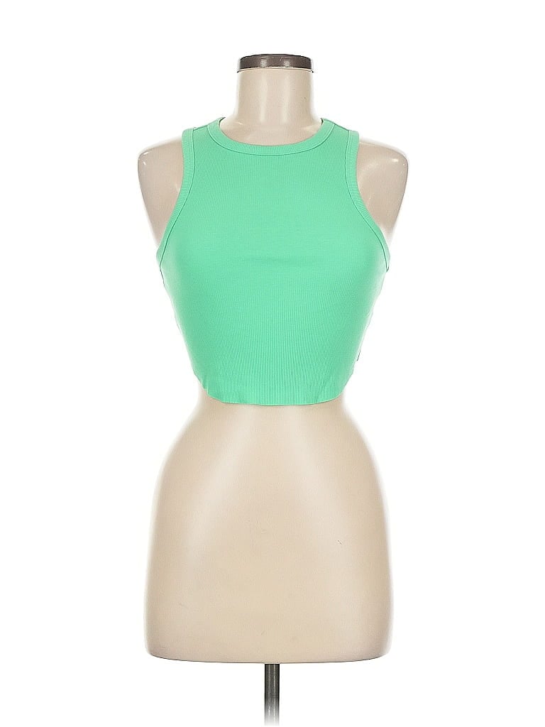 Pre-owned Wild Fable Tank Top Green Halter Neckline Tops