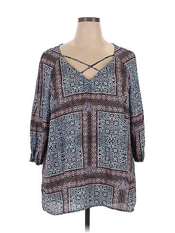 NY Collection 3/4 Sleeve Blouse (view 1)