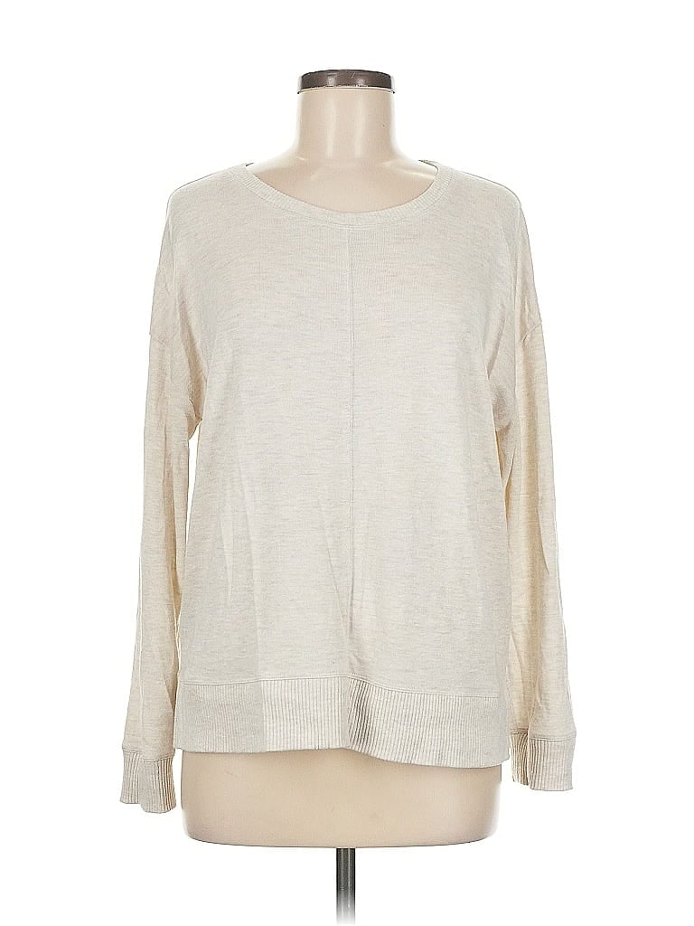 Pre-owned Rails Long Sleeve T-shirt In White