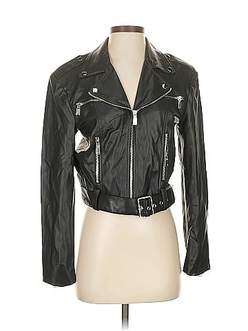 Danielle Bernstein Faux Leather Jacket (view 1)