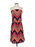 Veronica M. 100% Polyester Chevron-herringbone Orange Casual Dress Size S - photo 1