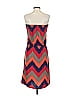 Veronica M. 100% Polyester Chevron-herringbone Orange Casual Dress Size S - photo 2