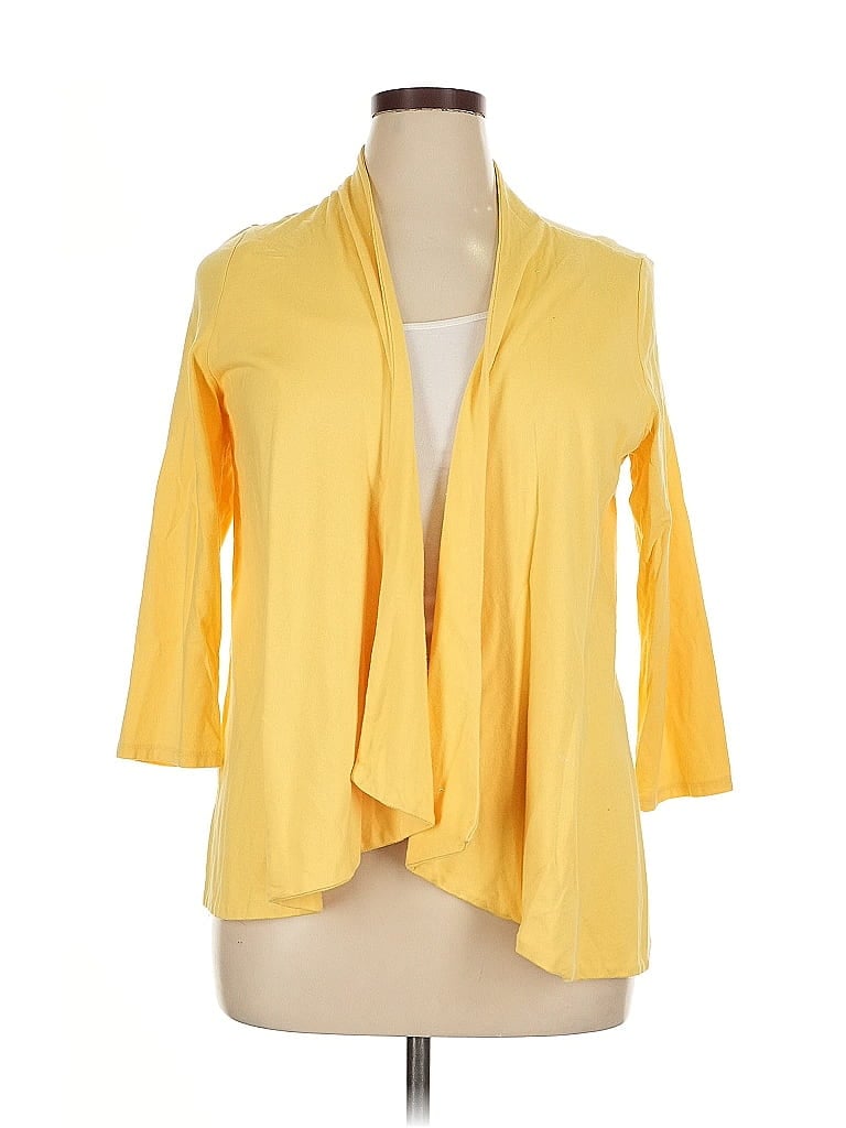 Click to view more detailed imagery on our partner's website Pre-owned Charter Club Cardigan Sweater In Yellow