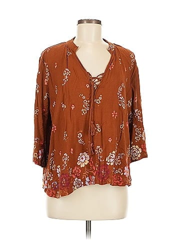 Ecote 3/4 Sleeve Blouse (view 1)