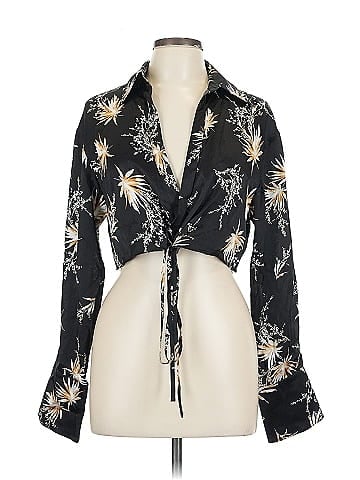 Nicholas Long Sleeve Silk Top (view 1)