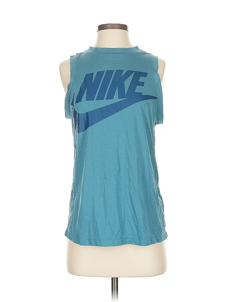Pre-owned Nike Sleeveless T-shirt In Blue