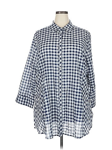 Foxcroft 3/4 Sleeve Button-Down Shirt (view 1)