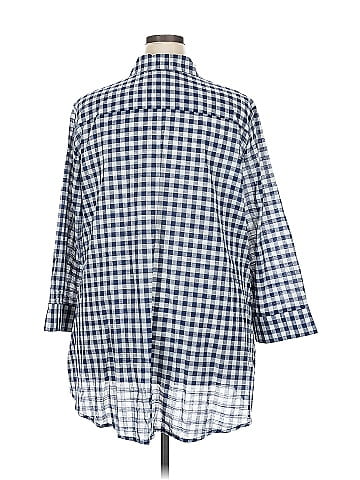 Foxcroft 3/4 Sleeve Button-Down Shirt (view 2)