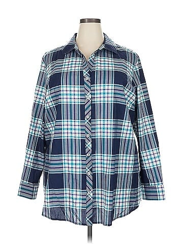 Foxcroft Long Sleeve Button-Down Shirt (view 1)