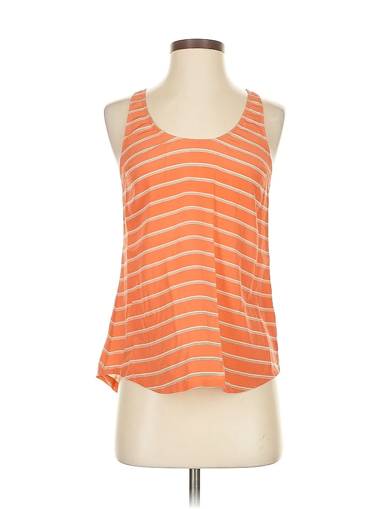 Click to view more detailed imagery on our partner's website Pre-owned Joie Sleeveless Top Orange Halter Neckline Tops