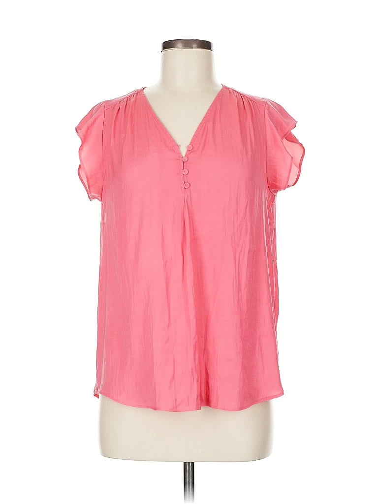 Pre-owned Rachel Zoe Tjx Short Sleeve Blouse In Pink