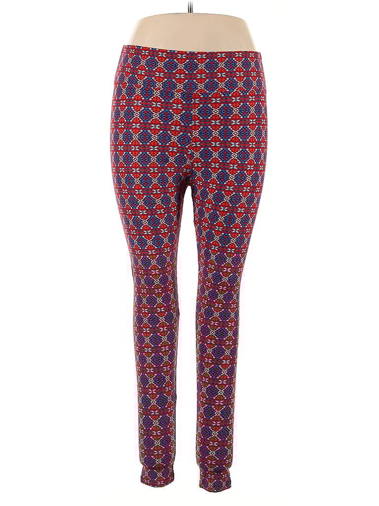 Pre-owned Lularoe Leggings In Red