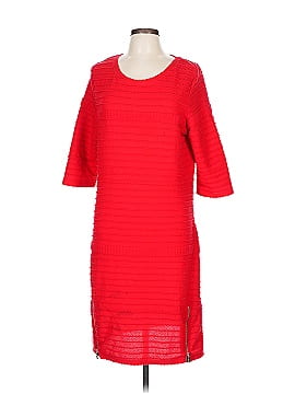 open lace back dress Gerry Weber 480048 Lipstick Red Ribbed Knit Dress – Experience Boutique