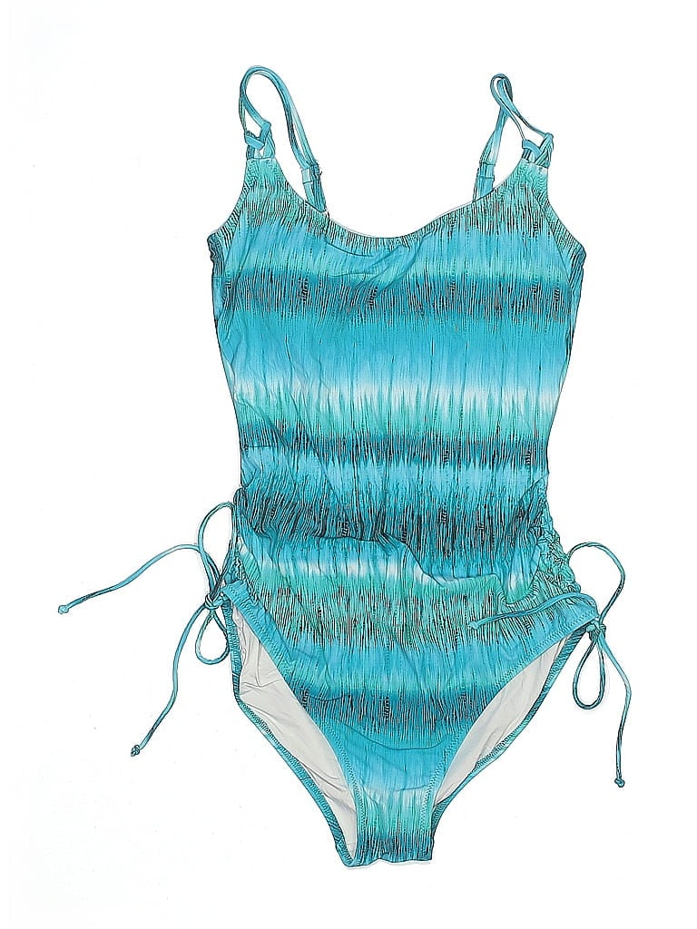 Pre-owned Profile One Piece Swimsuit In Blue