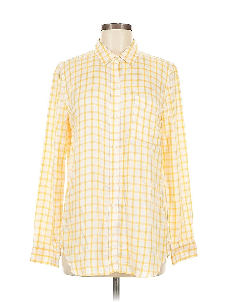 Pre-owned Banana Republic Factory Store Long Sleeve Button Down Shirt In Yellow
