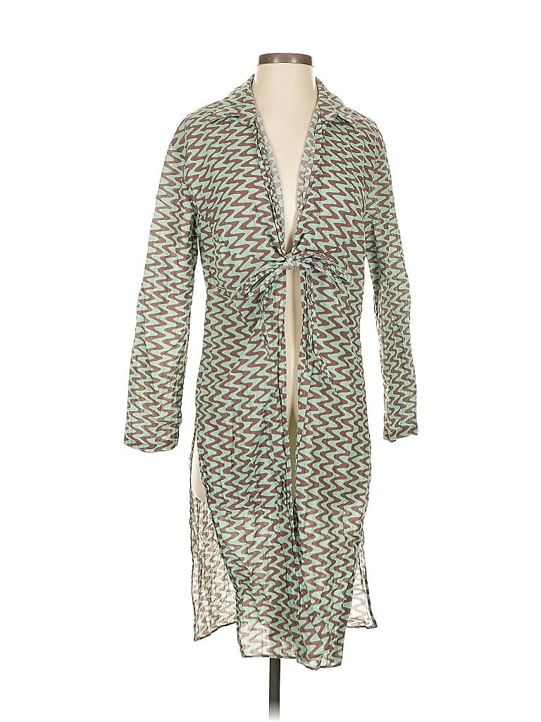 Pre-owned Zara Kimono In Green