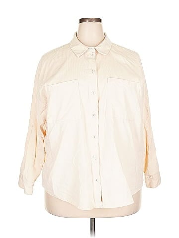Divided by H&M 3/4 Sleeve Button-Down Shirt (view 1)