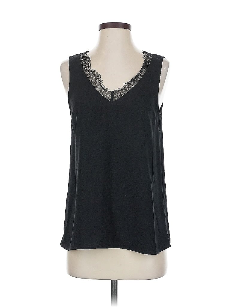 Pre-owned Halogen Sleeveless Blouse In Black